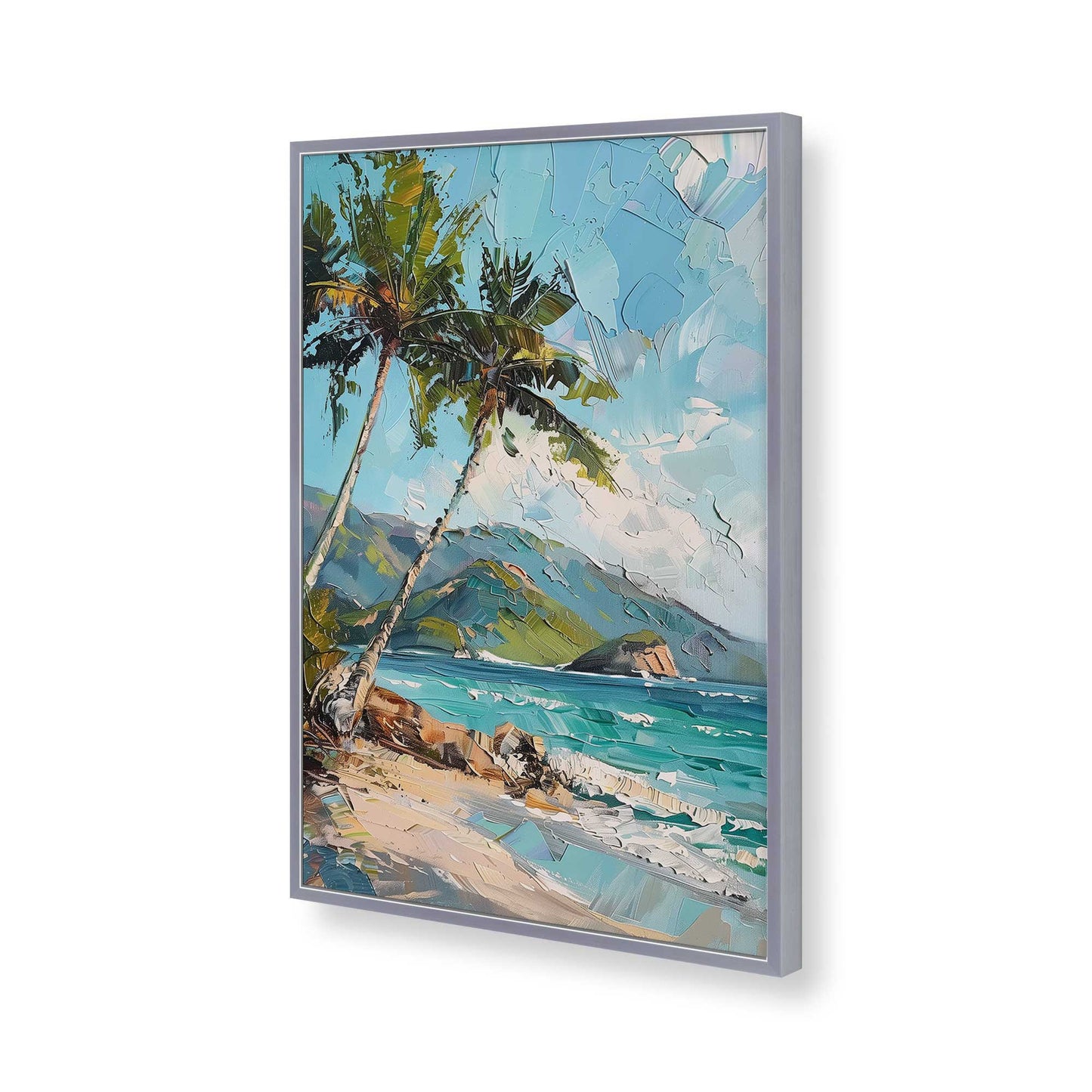 [Color:Polished Chrome], Picture of art in a Polished Chrome frame of the corner