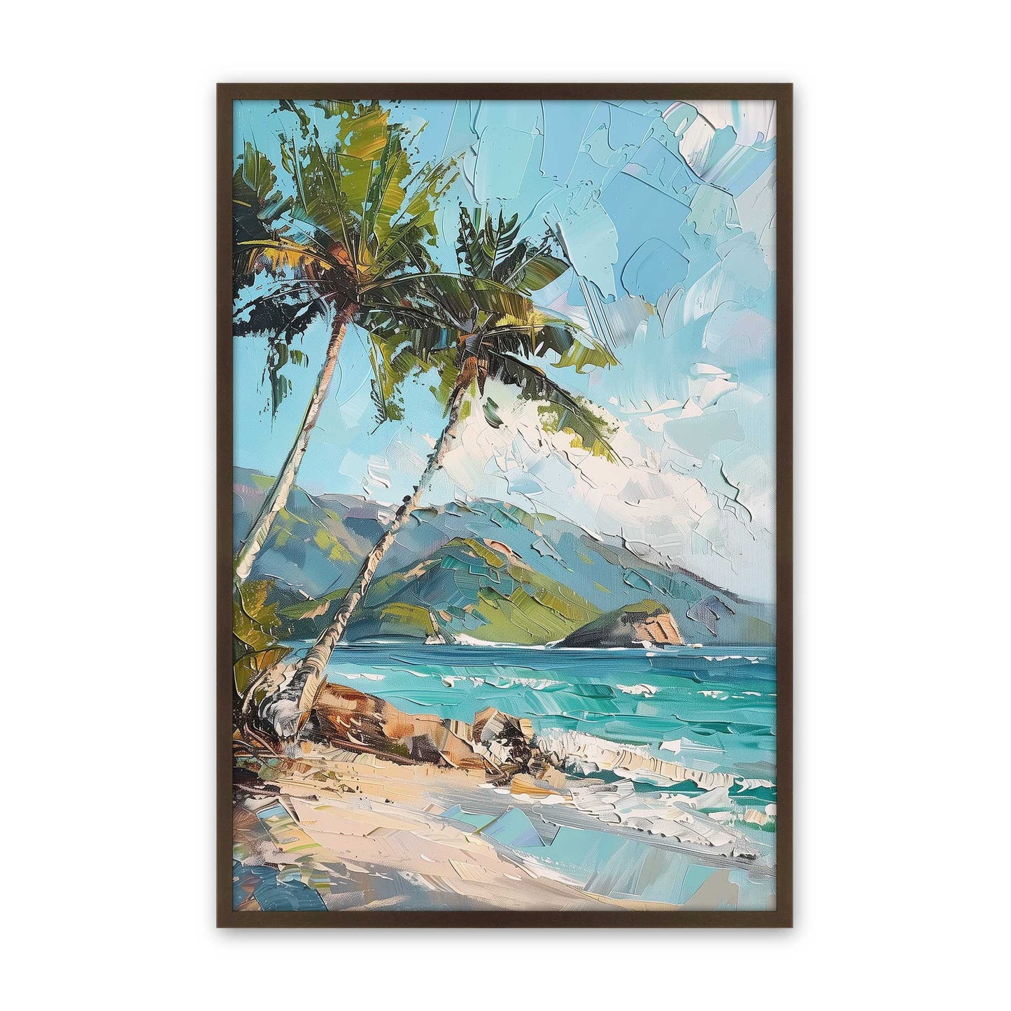 [Color:Brown], Picture of art in a Brown frame