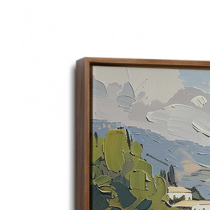 [Color:Walnut], Picture of art in a Walnut frame at an angle