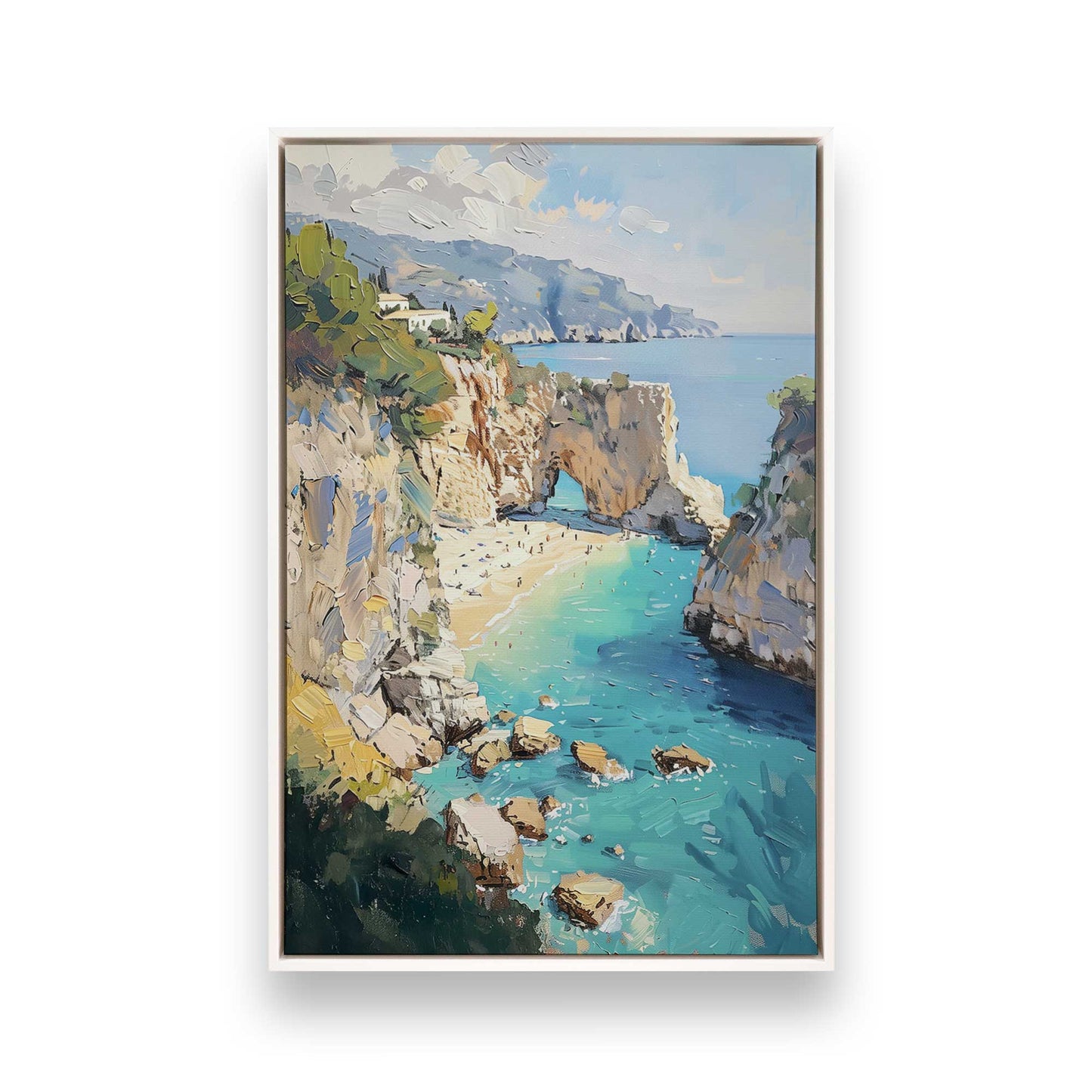 [Color:Opaque White], Picture of art in a White frame