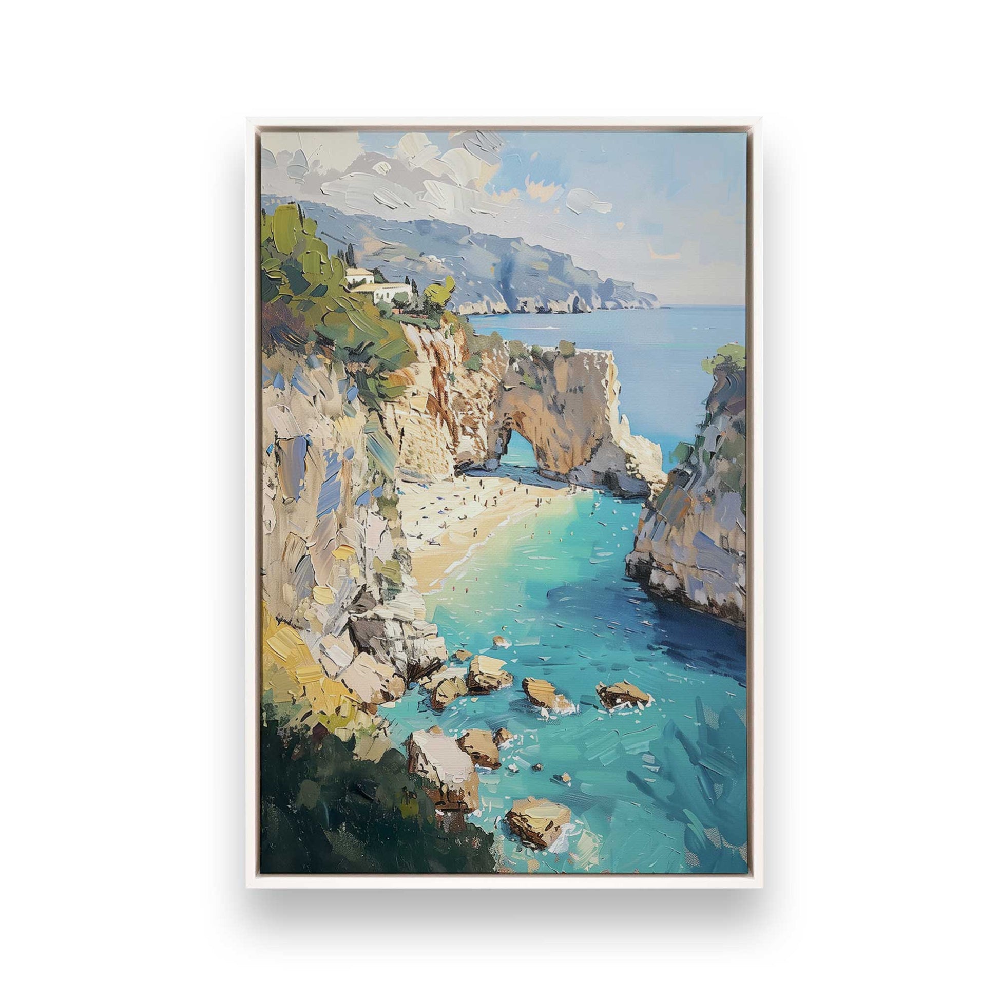 [Color:Opaque White], Picture of art in a White frame