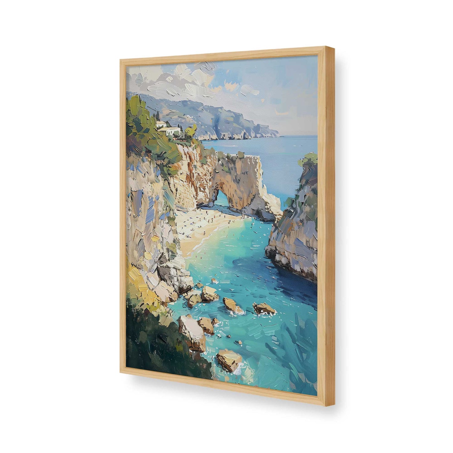 [Color:American Maple], Picture of art in a American Maple frame of the corner