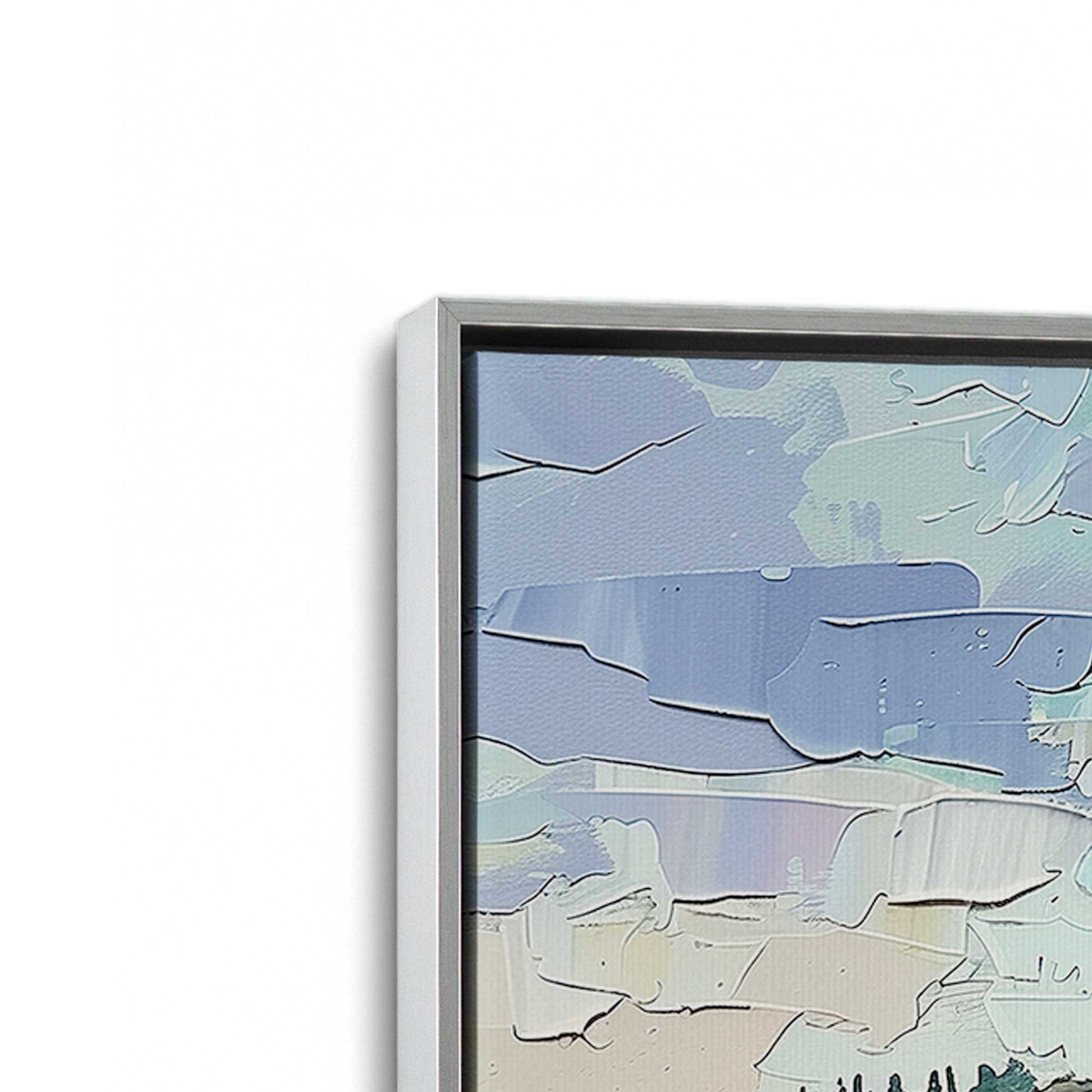 [Color:Polished Chrome], Picture of art in a Polished Chrome frame at an angle