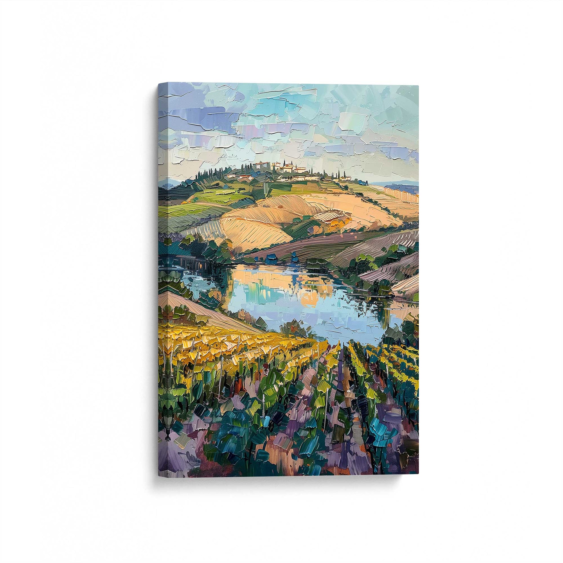 [Color:Stretched Canvas], Picture of art at an angle
