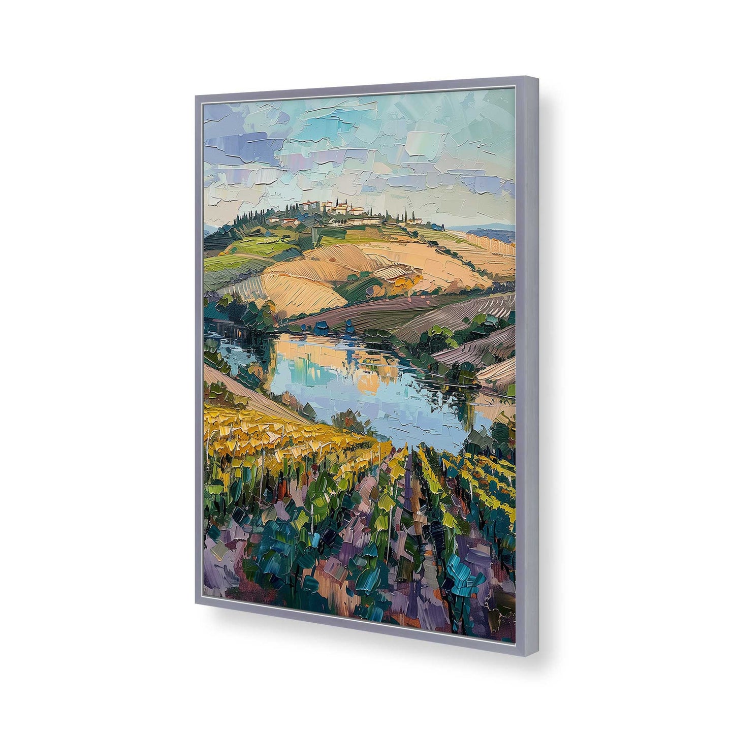 [Color:Polished Chrome], Picture of art in a Polished Chrome frame of the corner
