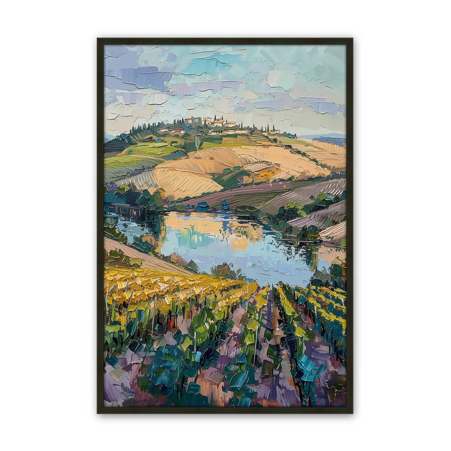 [Color:Satin Black], Picture of art in a Satin Black frame