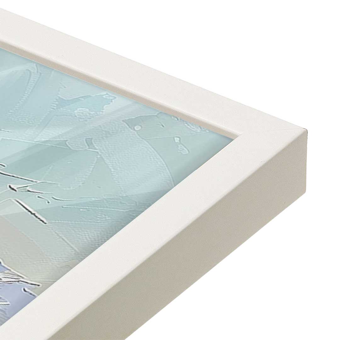 [Color:Opaque White], Picture of art in a Opaque White frame at an angle