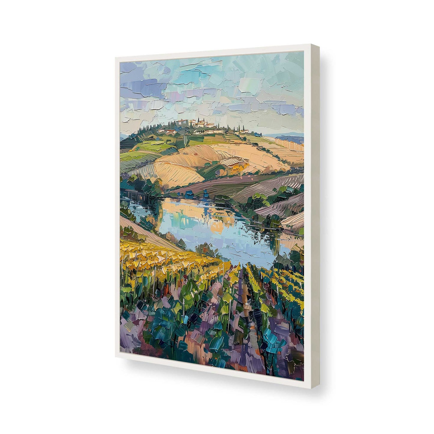 [Color:Opaque White], Picture of art in a Opaque White frame of the corner