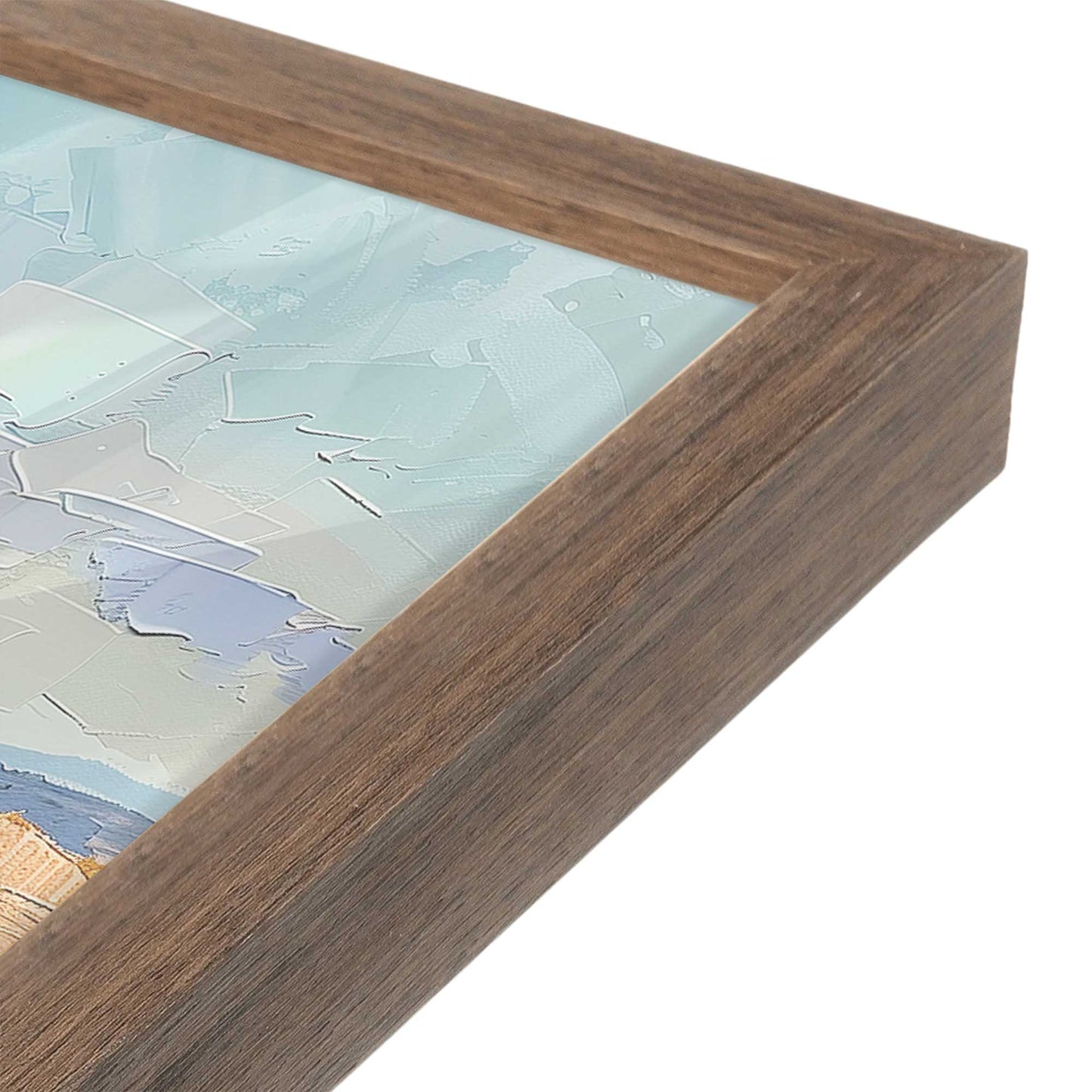 [Color:Walnut], Picture of art in a Walnut frame at an angle