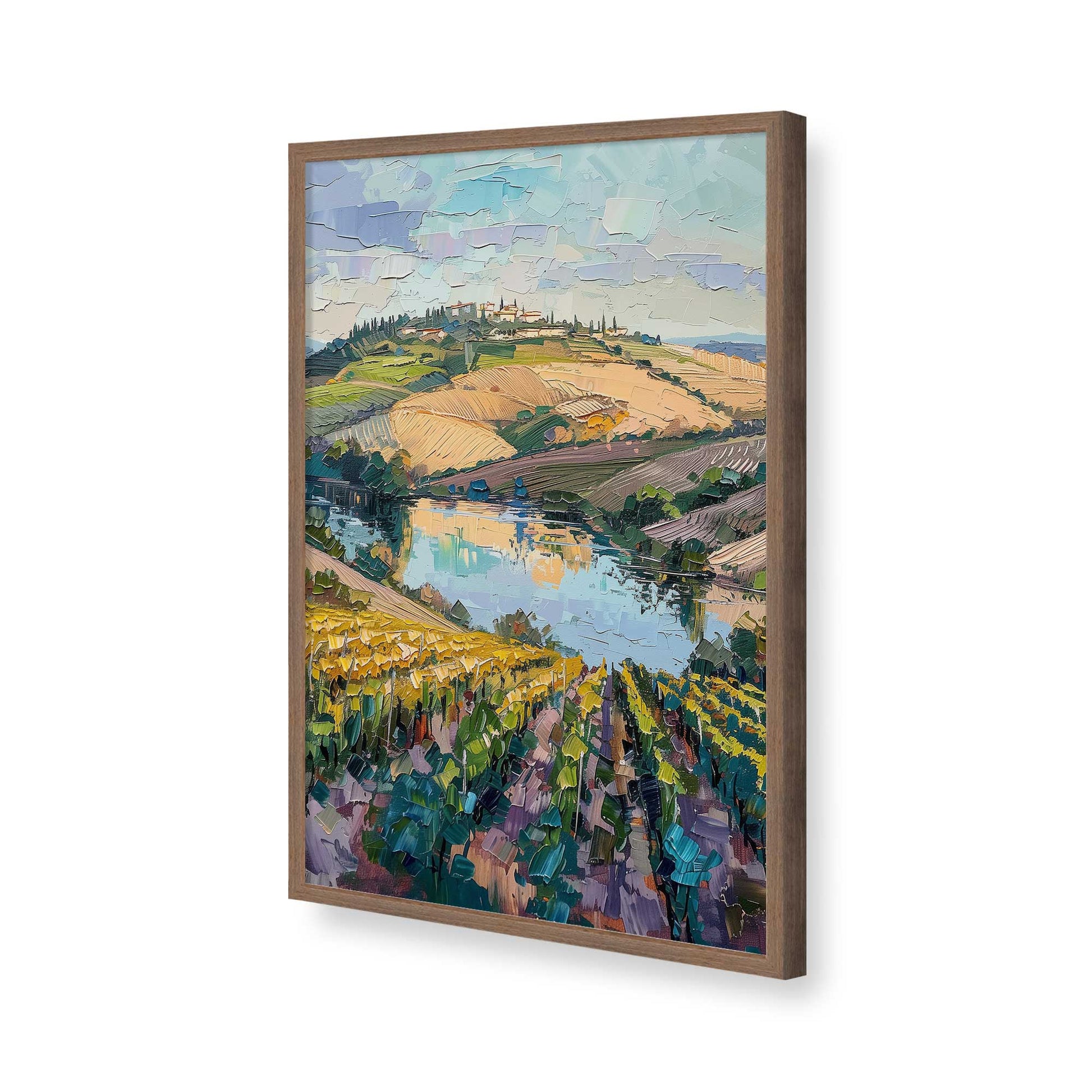 [Color:Walnut], Picture of art in a Walnut frame of the corner