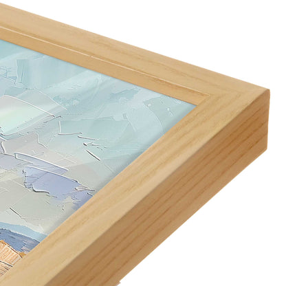 [Color:American Maple], Picture of art in a American Maple frame at an angle