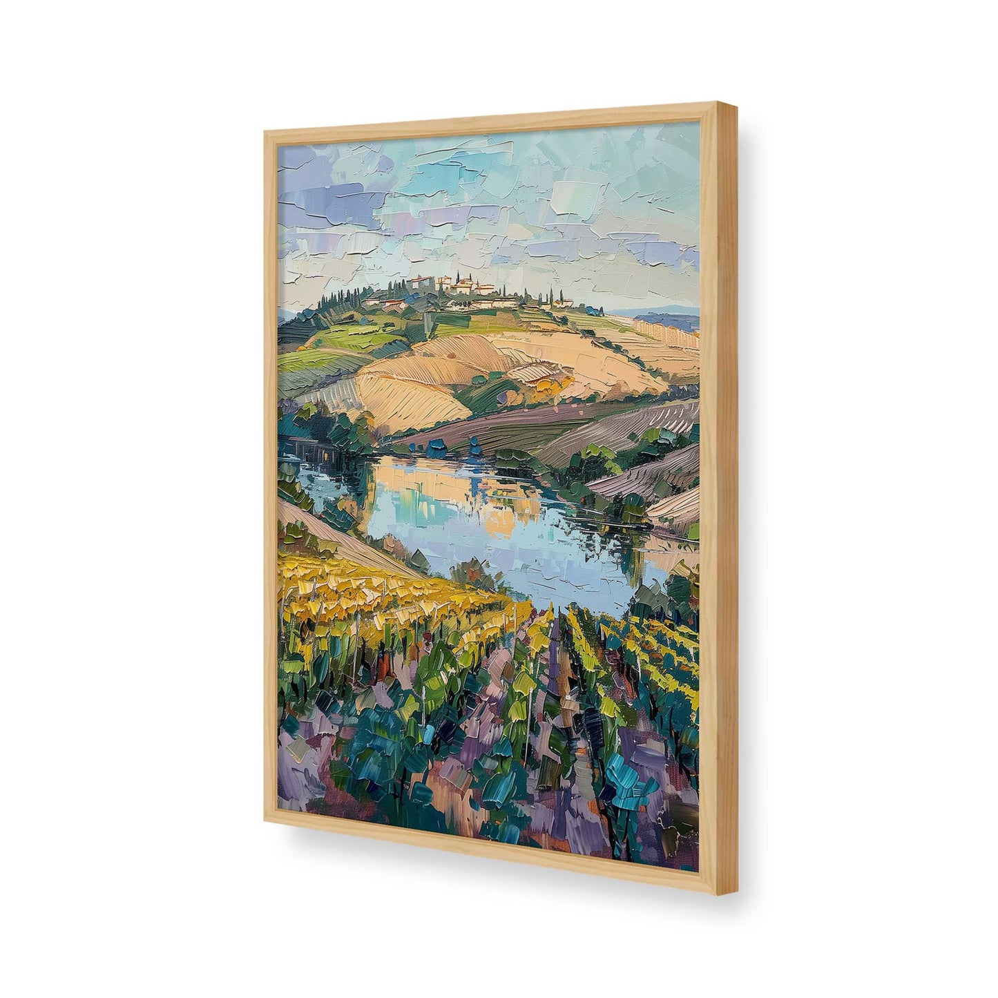 [Color:American Maple], Picture of art in a American Maple frame of the corner