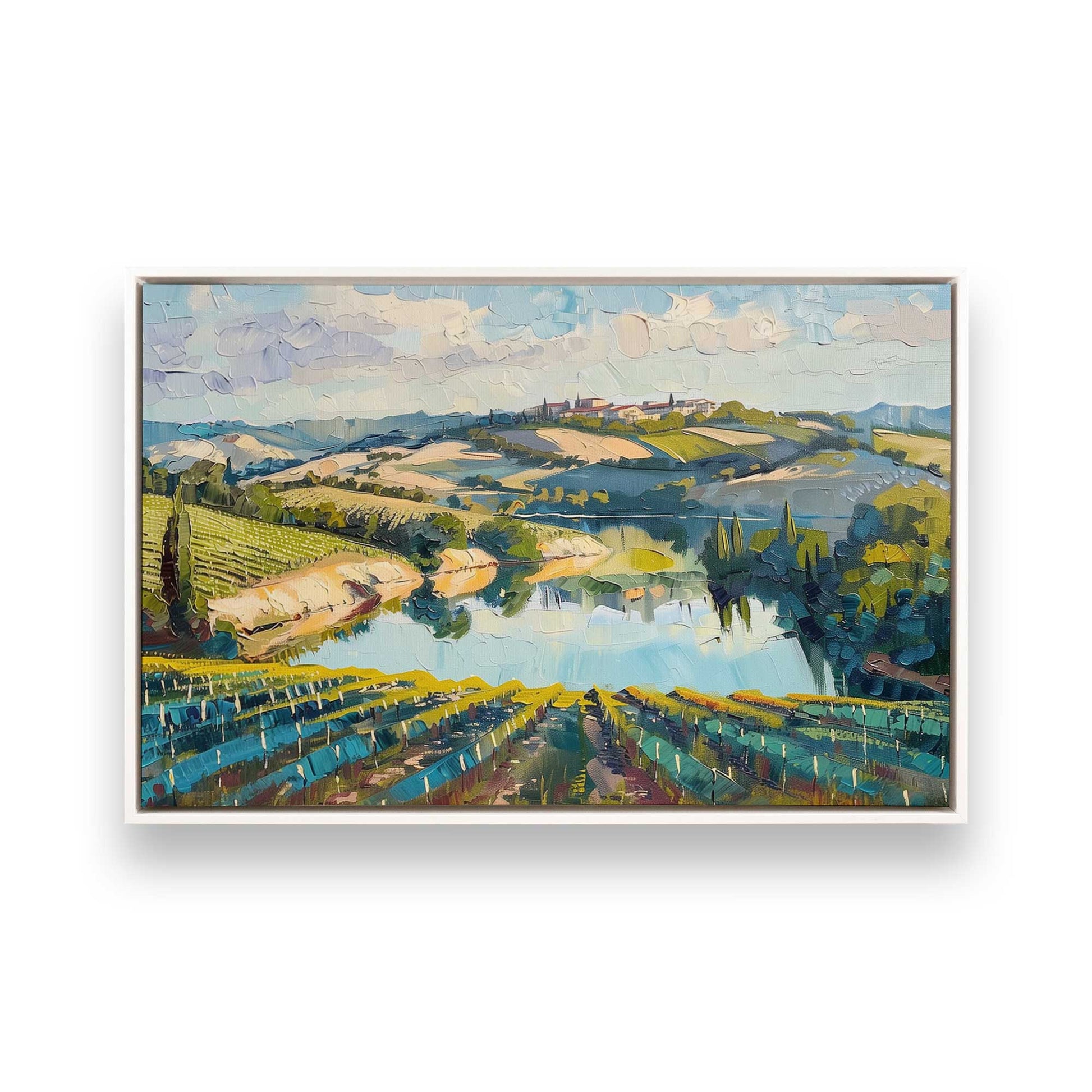 [Color:Opaque White], Picture of art in a White frame