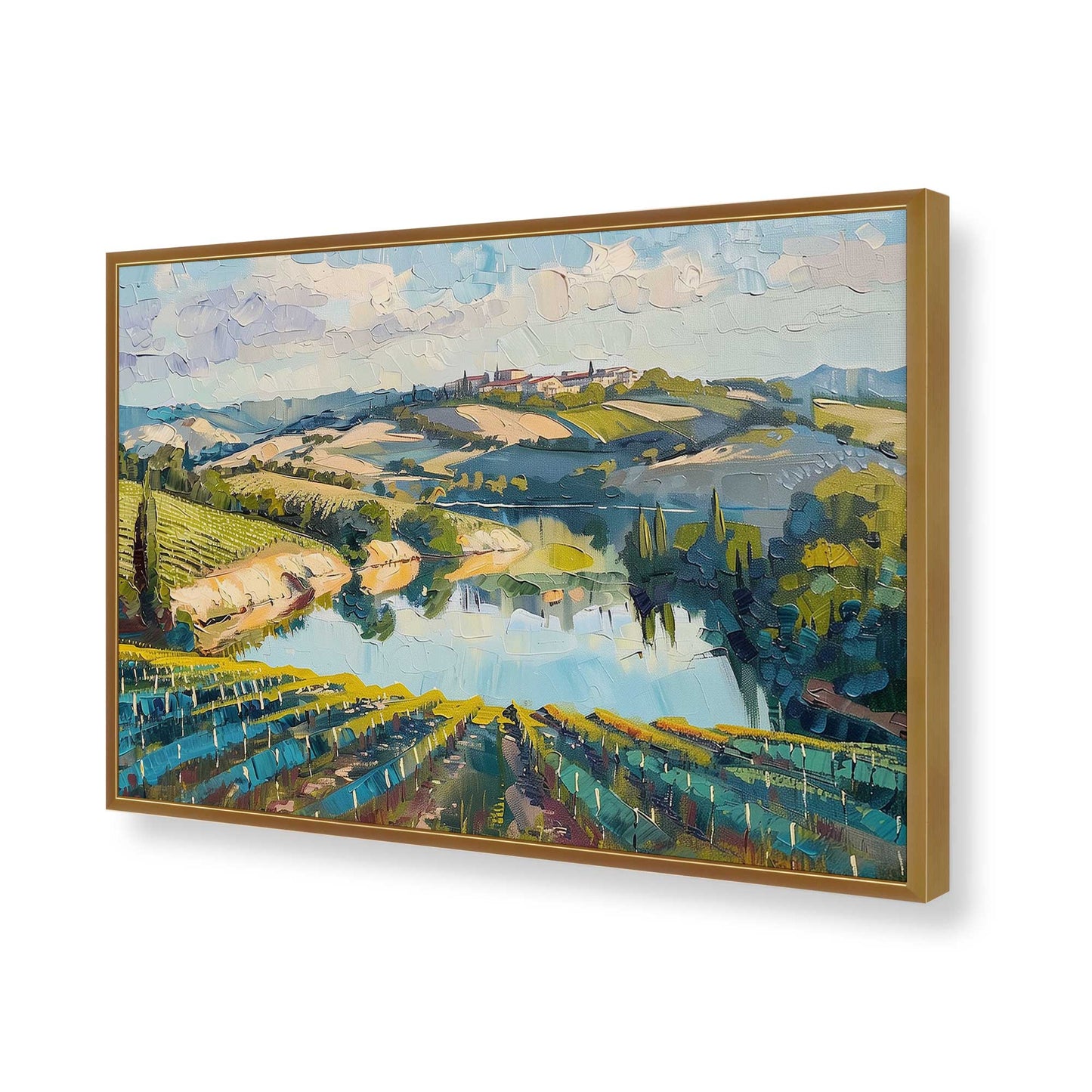 [Color:Polished Gold], Picture of art in a Polished Gold frame of the corner
