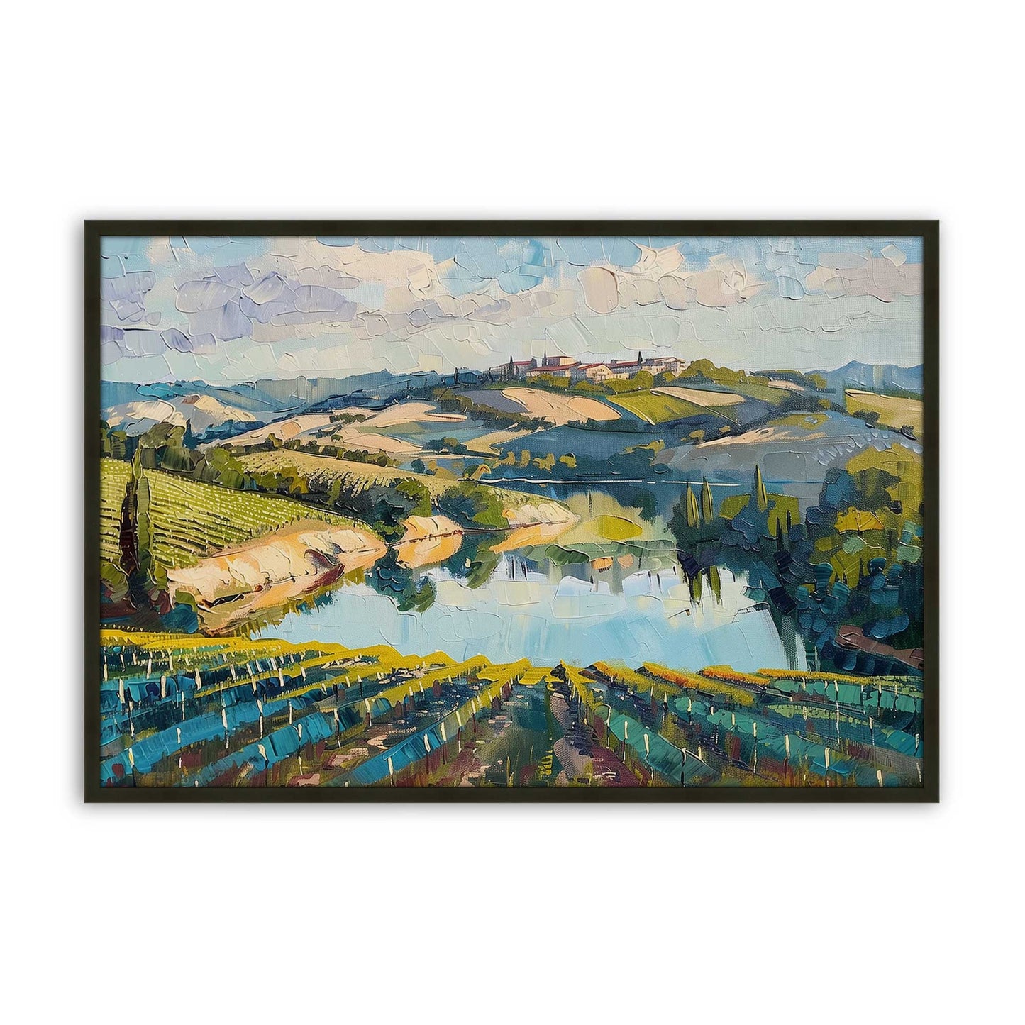 [Color:Satin Black], Picture of art in a Satin Black frame