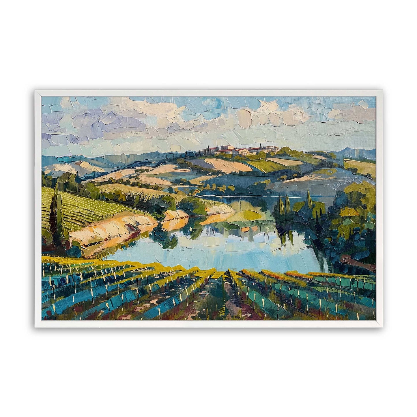 [Color:Opaque White], Picture of art in a Opaque White frame