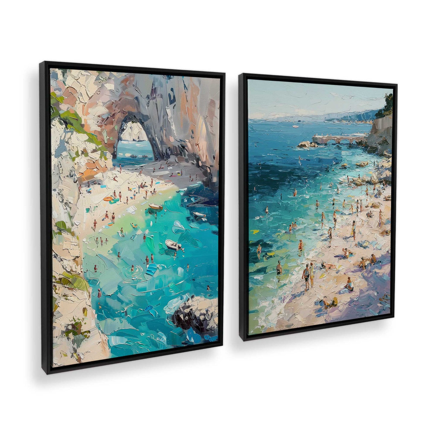 [Color:Satin Black], Picture of art in a Satin Black frame at an angle