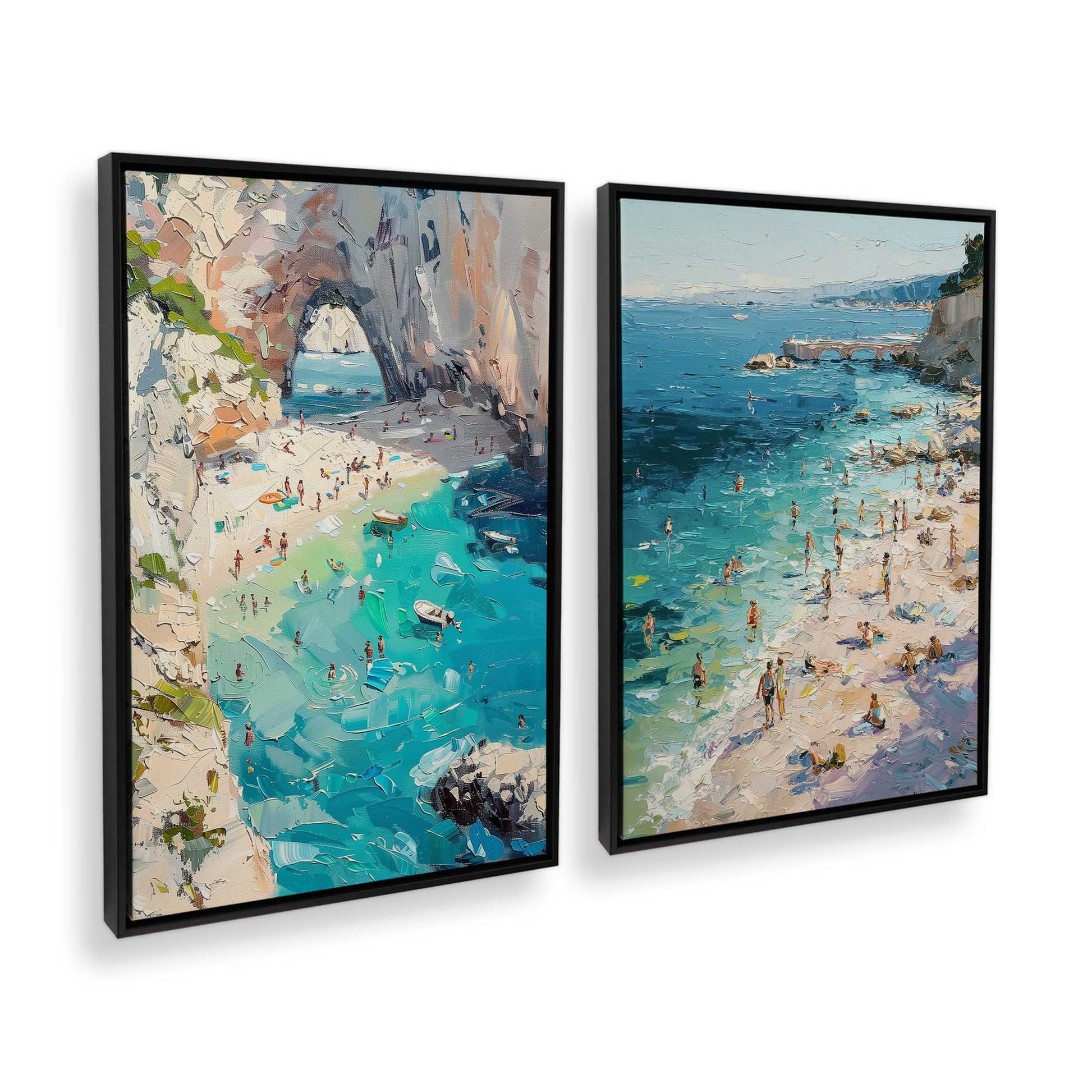 [Color:Satin Black], Picture of art in a Satin Black frame at an angle