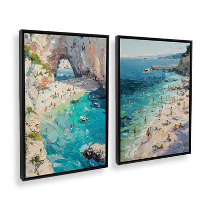 [Color:Satin Black], Picture of art in a Satin Black frame at an angle