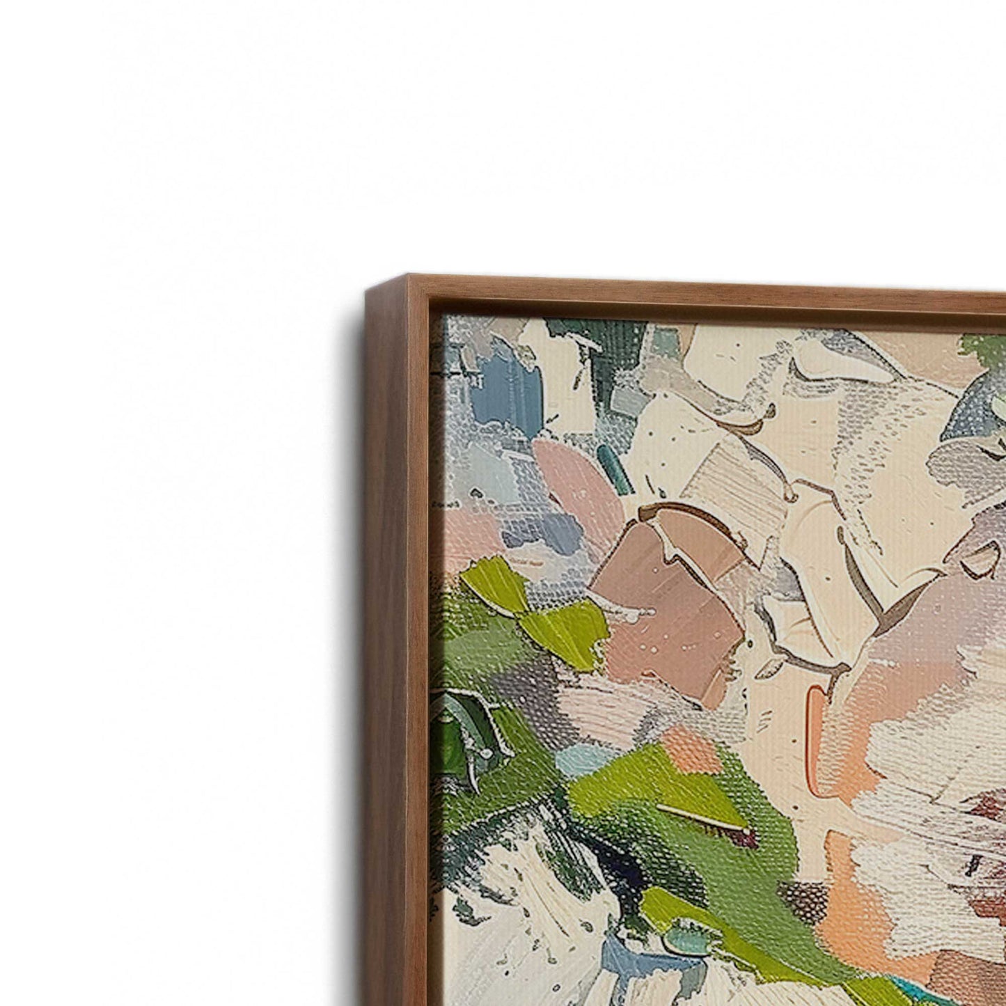 [Color:Walnut], Picture of the corner of the art