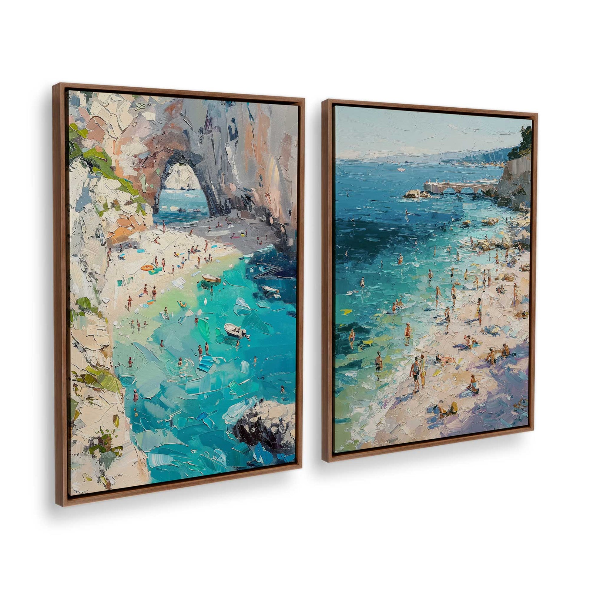 [Color:Walnut], Picture of art in a Walnut frame at an angle