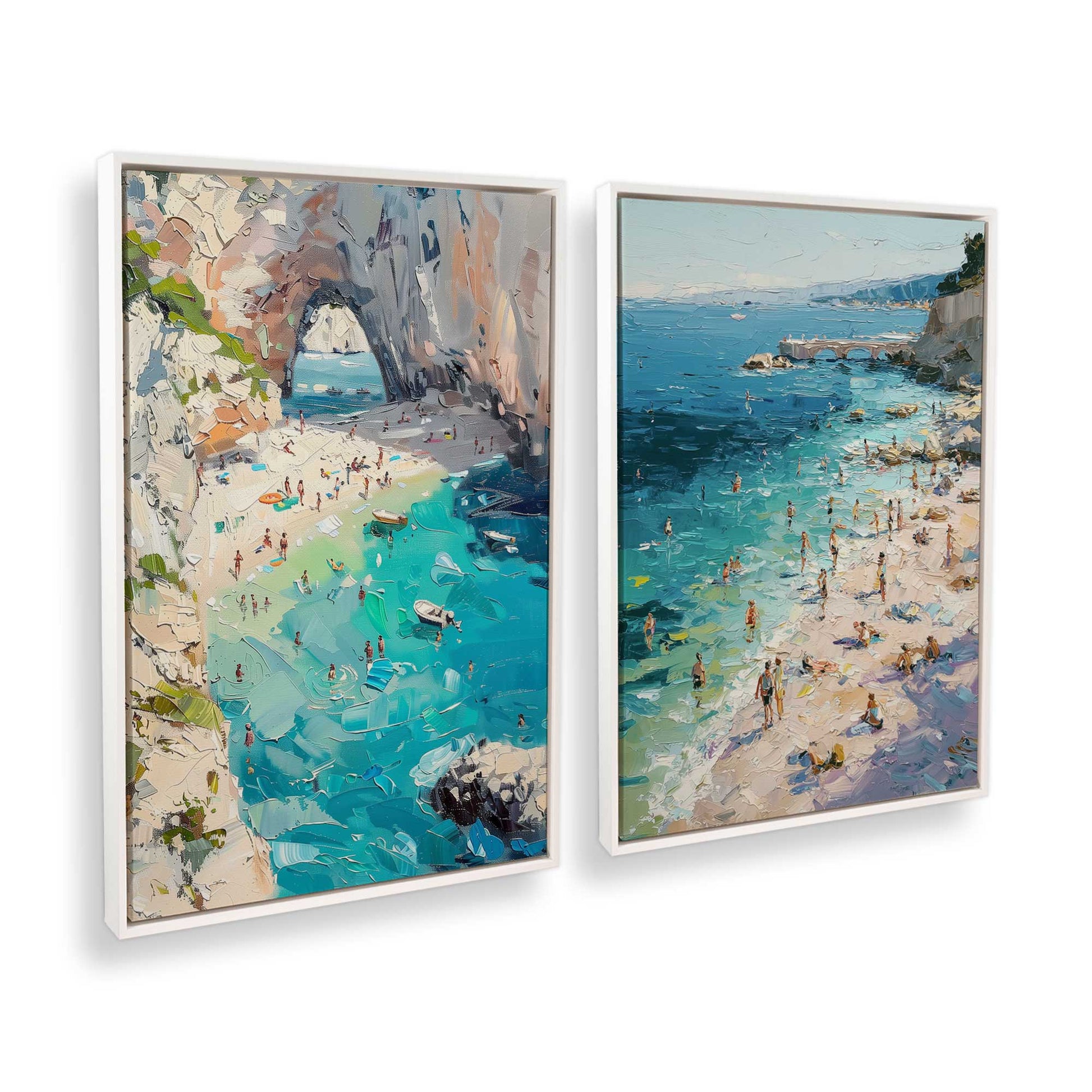 [Color:Opaque White], Picture of art in a White frame at an angle