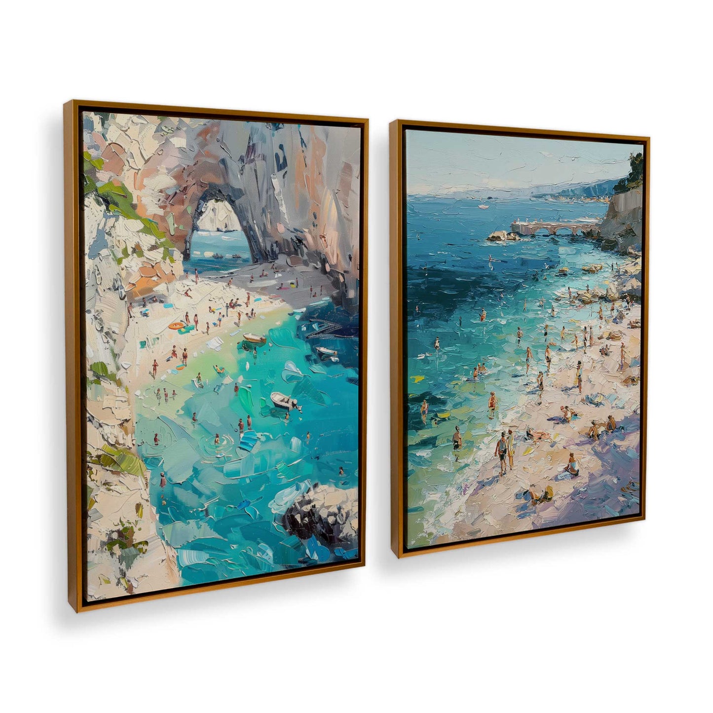 [Color:Polished Gold], Picture of art in a Polished Gold frame at an angle