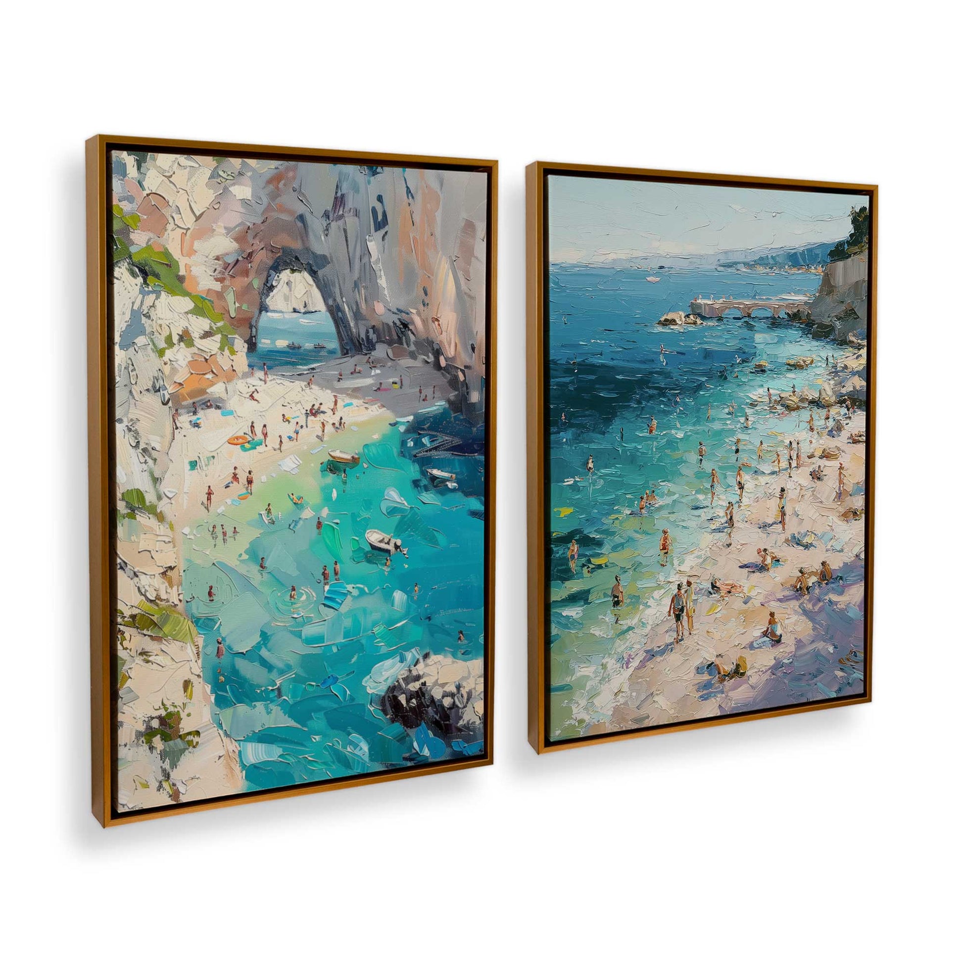 [Color:Polished Gold], Picture of art in a Polished Gold frame at an angle