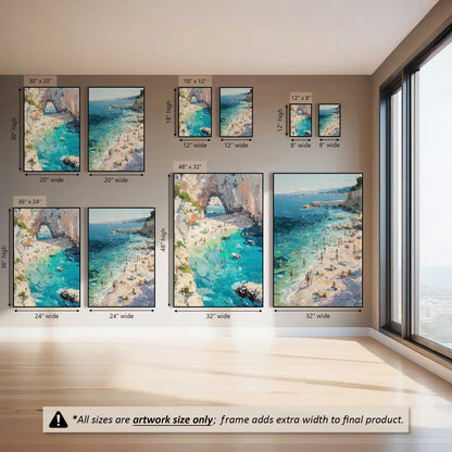 Azzurro Cove & Blue Hour Beach, Set of 2 Prints on Canvas