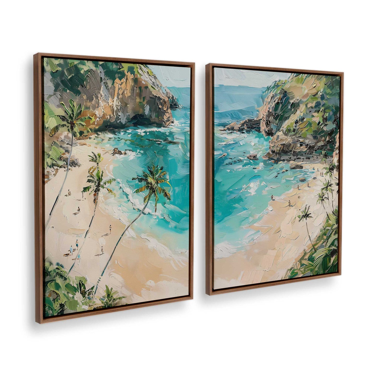 [Color:Walnut], Picture of art in a Walnut frame at an angle