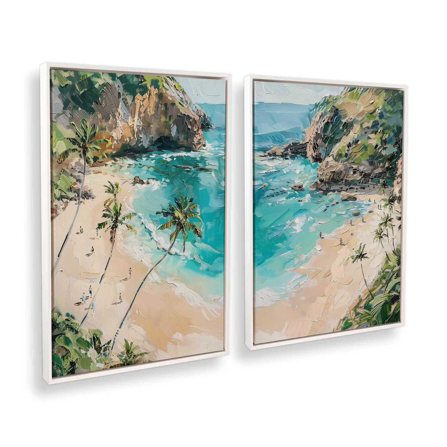 [Color:Opaque White], Picture of art in a White frame at an angle