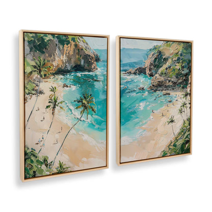 [Color:American Maple], Picture of art in a American Maple frame at an angle