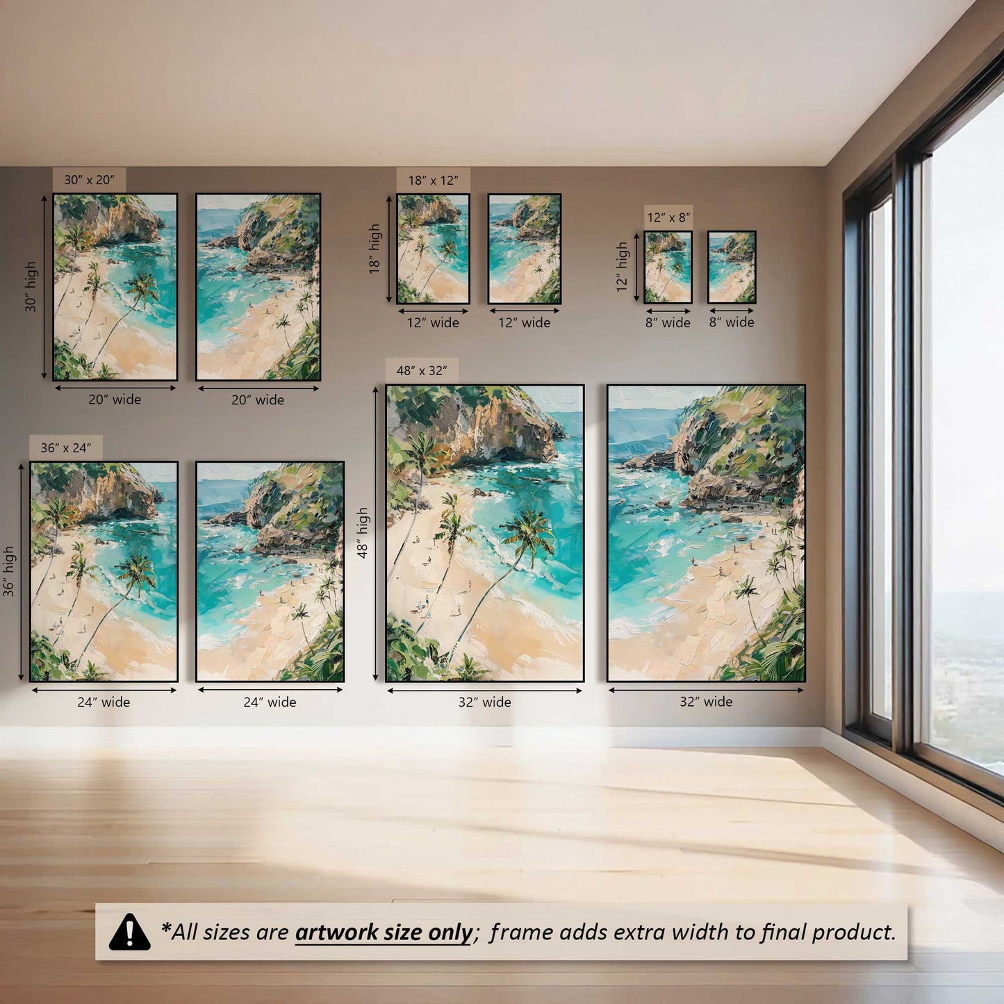 Costa Soreno, Set of 2 Prints on Canvas