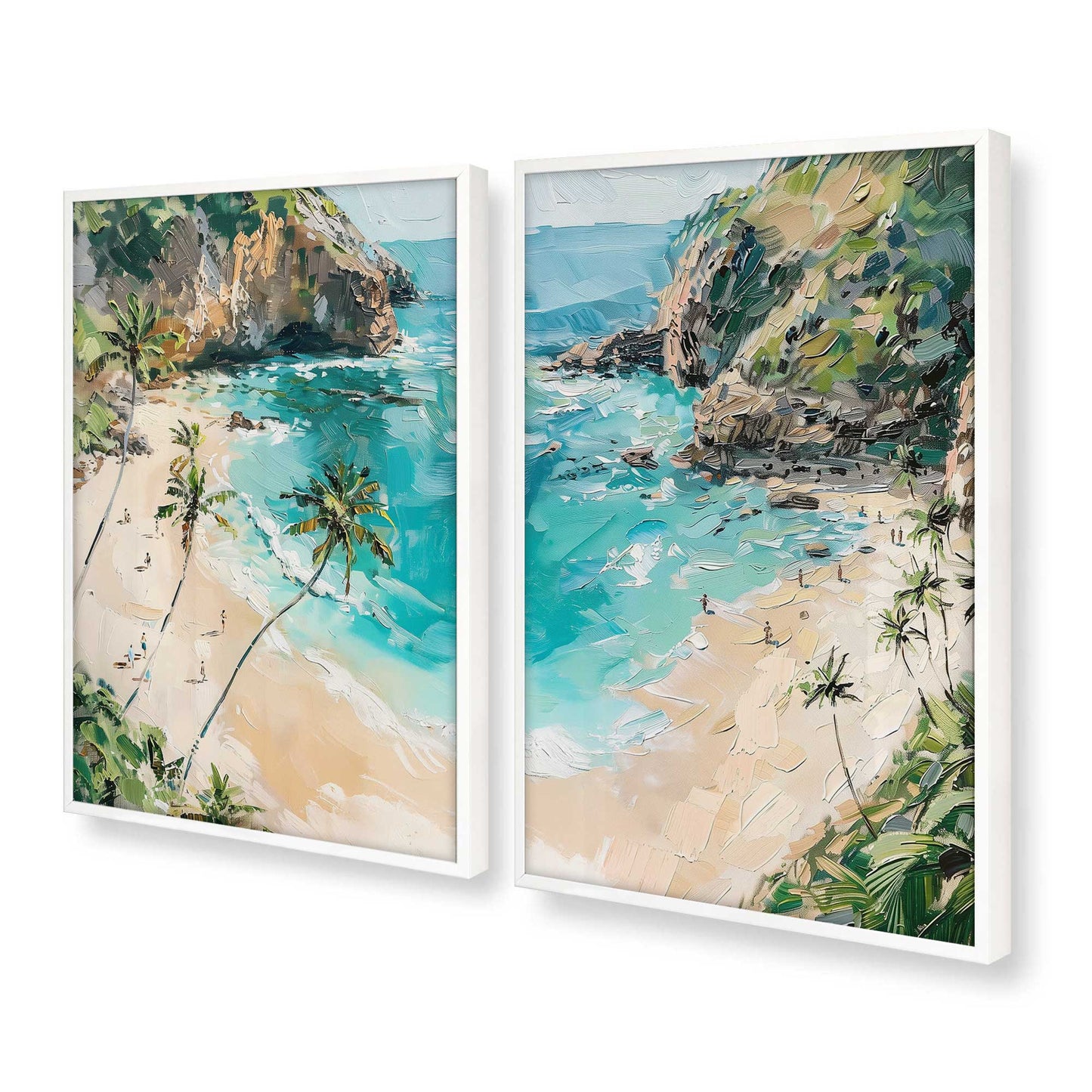 [Color:Opaque White], Picture of art in a Opaque White frame at an angle