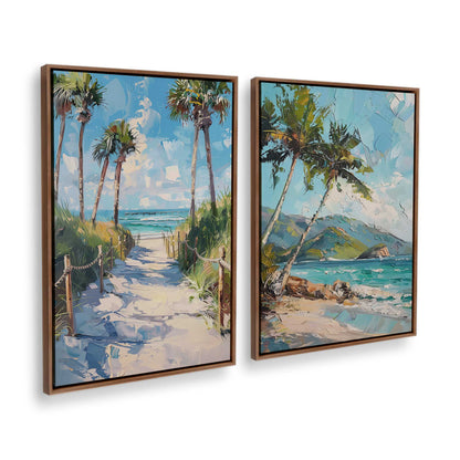 [Color:Walnut], Picture of art in a Walnut frame at an angle