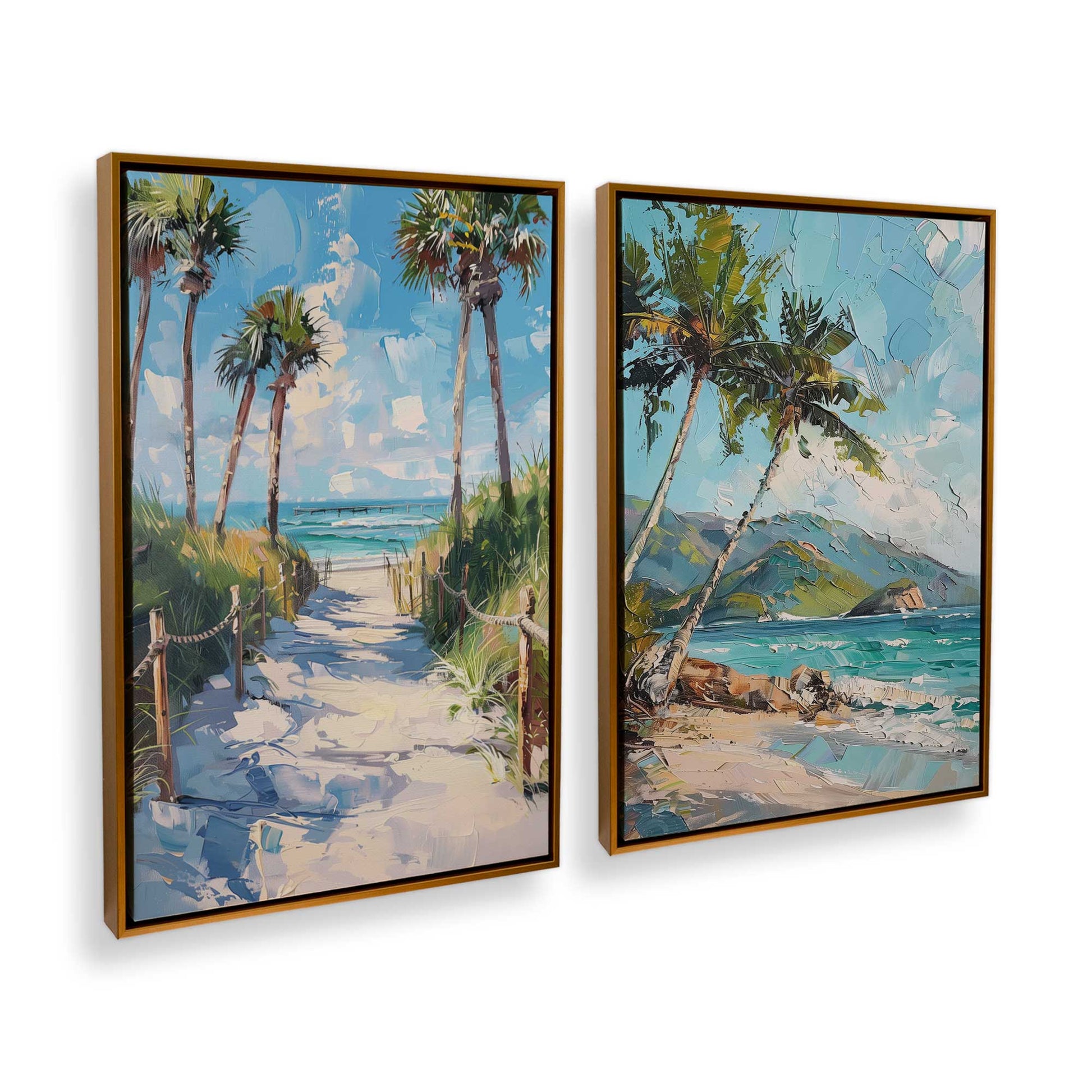 [Color:Polished Gold], Picture of art in a Polished Gold frame at an angle