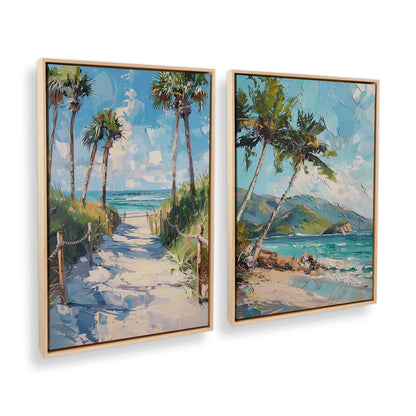 [Color:American Maple], Picture of art in a American Maple frame at an angle