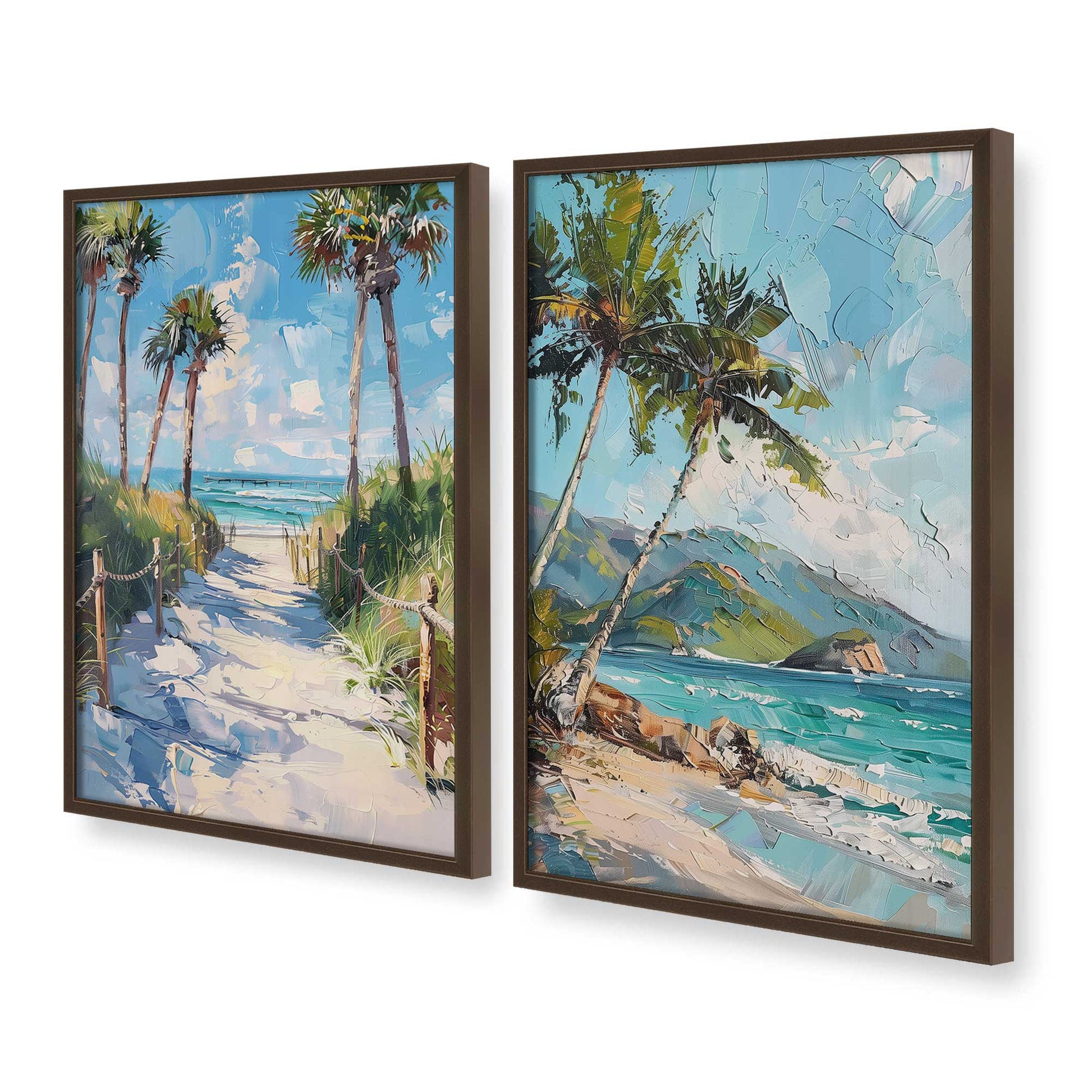 [Color:Belvinder Brown], Picture of art in a Belvinder Brown frame at an angle