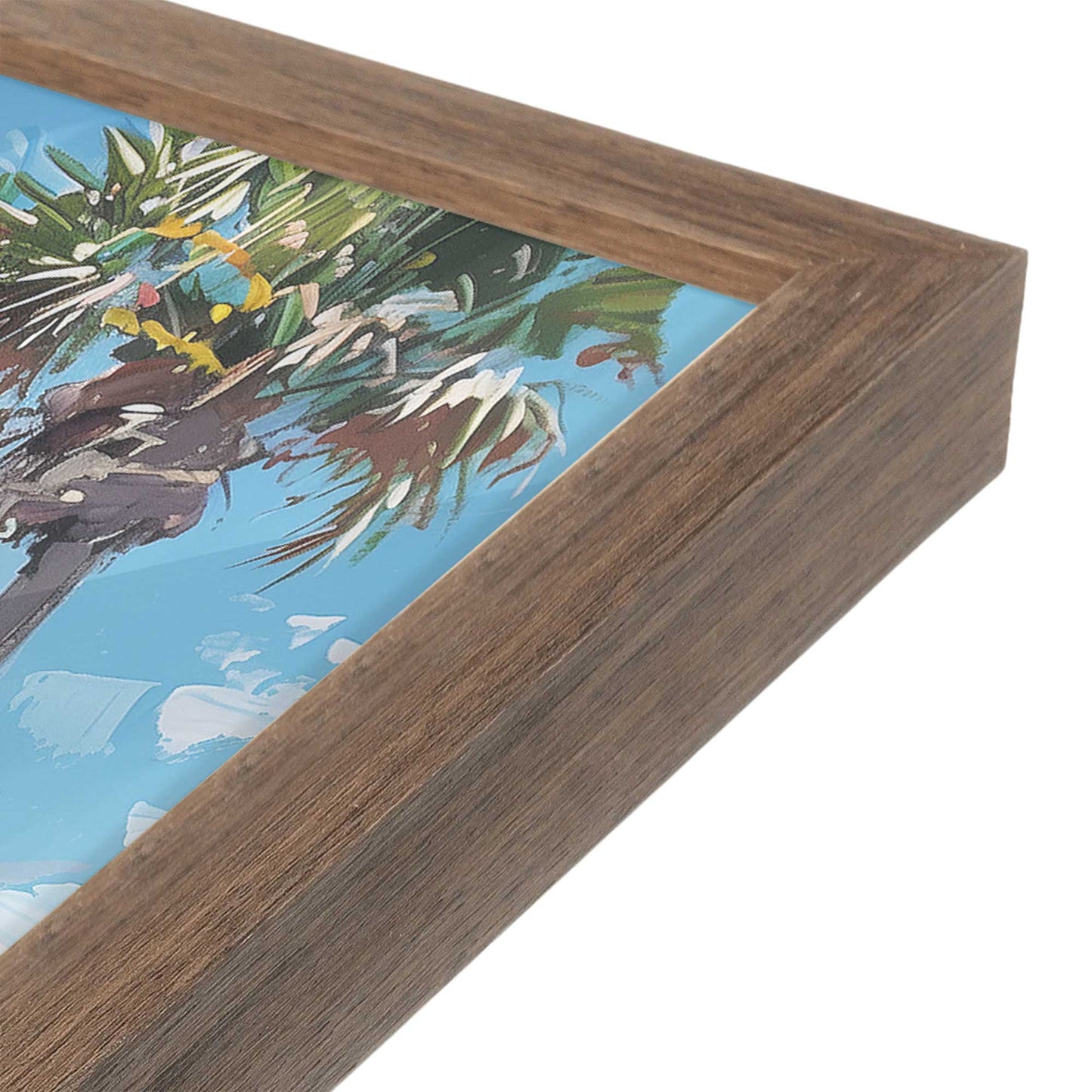 [Color:Walnut], Picture of art in a Walnut frame of the corner