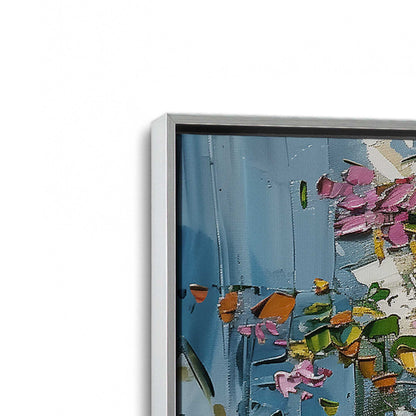 [Color:Polished Chrome], Picture of art in a Polished Chrome frame at an angle