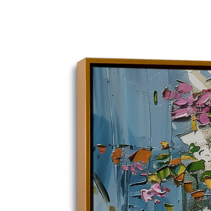 [Color:Polished Gold], Picture of art in a Polished Gold frame at an angle