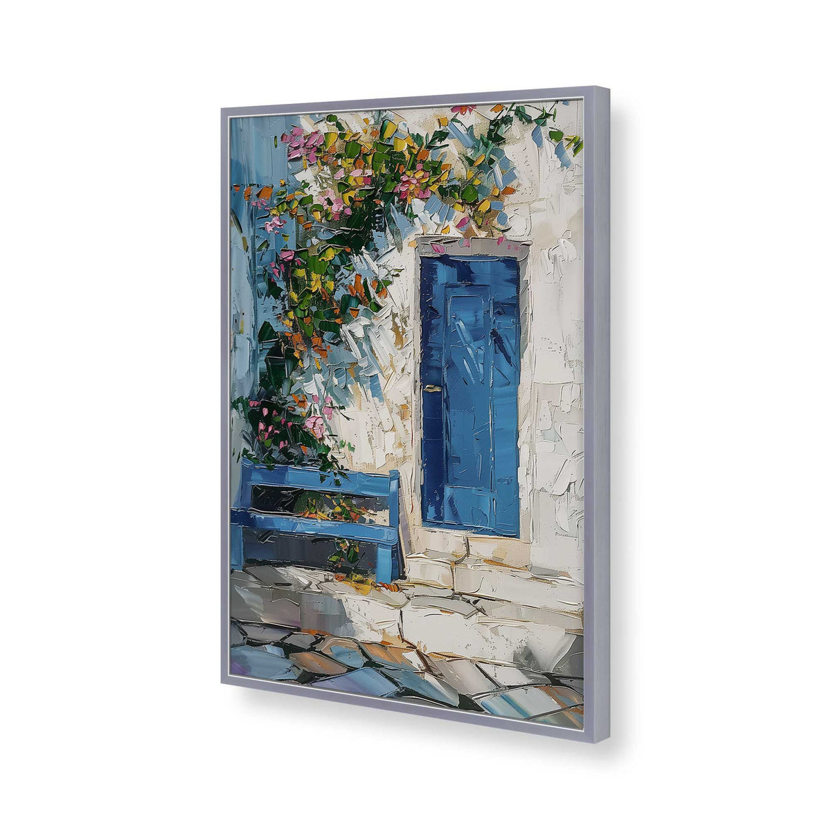 [Color:Polished Chrome], Picture of art in a Polished Chrome frame of the corner