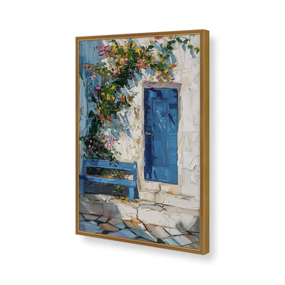 [Color:Polished Gold], Picture of art in a Polished Chrome frame of the corner