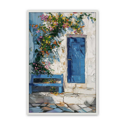 [Color:Opaque White], Picture of art in a Polished Chrome frame