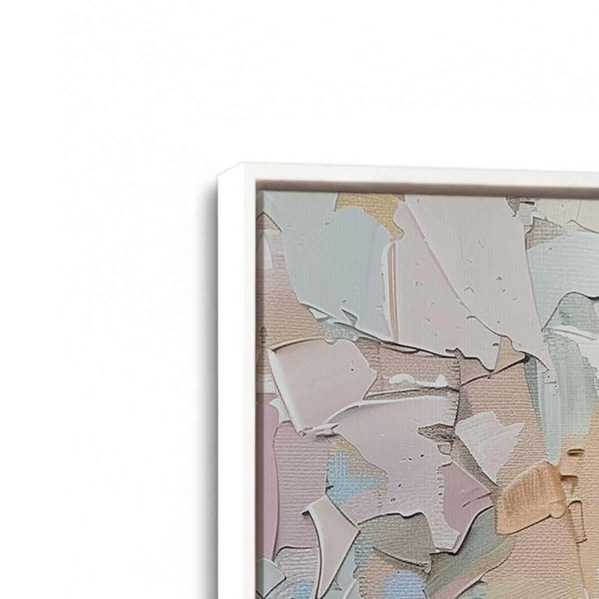 [Color:Opaque White], Picture of art in a White frame at an angle