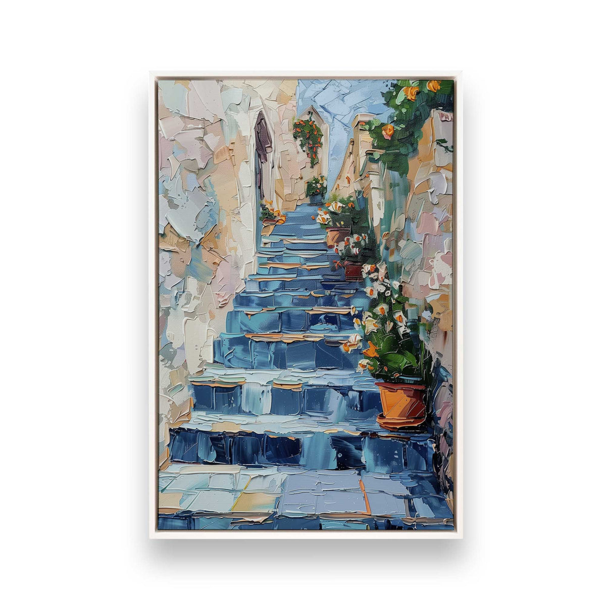 [Color:Opaque White], Picture of art in a White frame