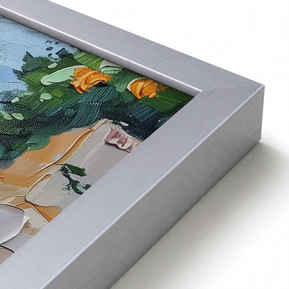 [Color:Polished Chrome], Picture of art in a Polished Chrome frame at an angle
