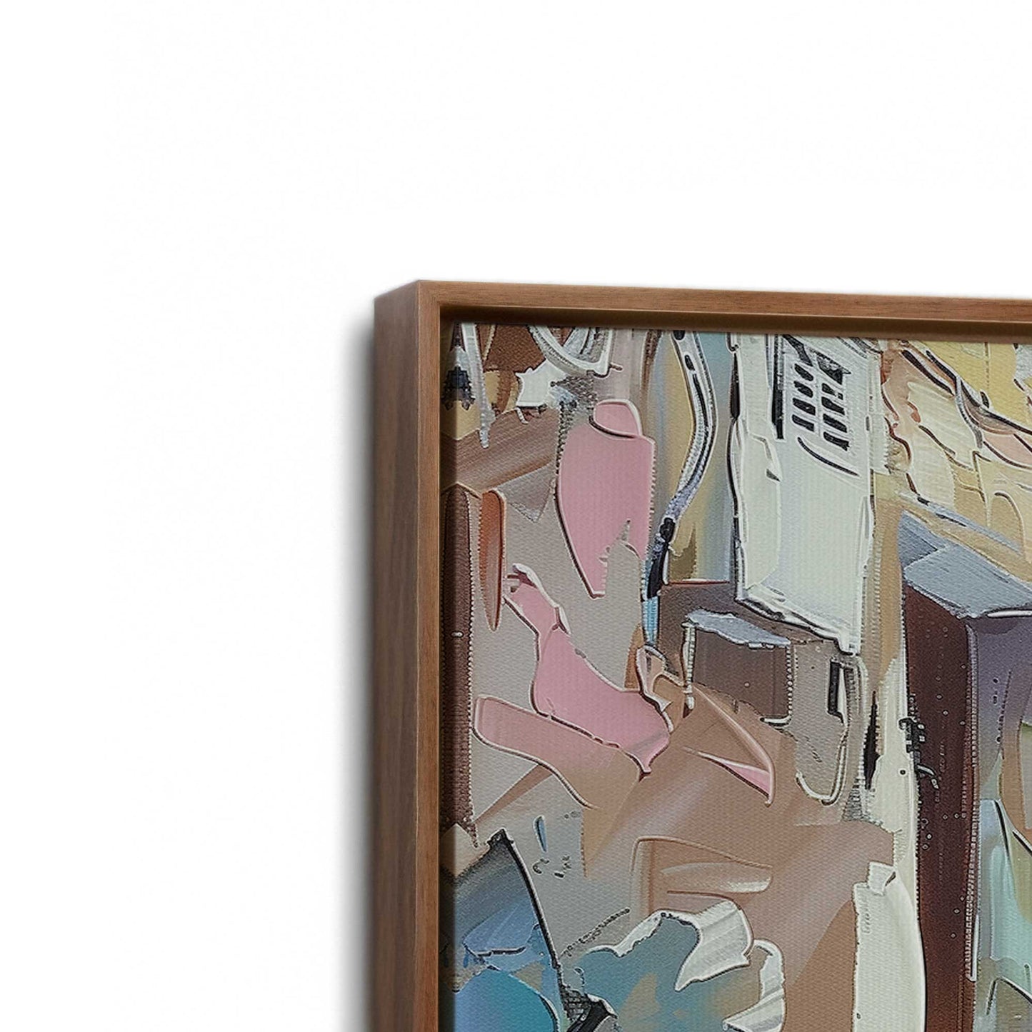 [Color:Walnut], Picture of art in a Walnut frame at an angle