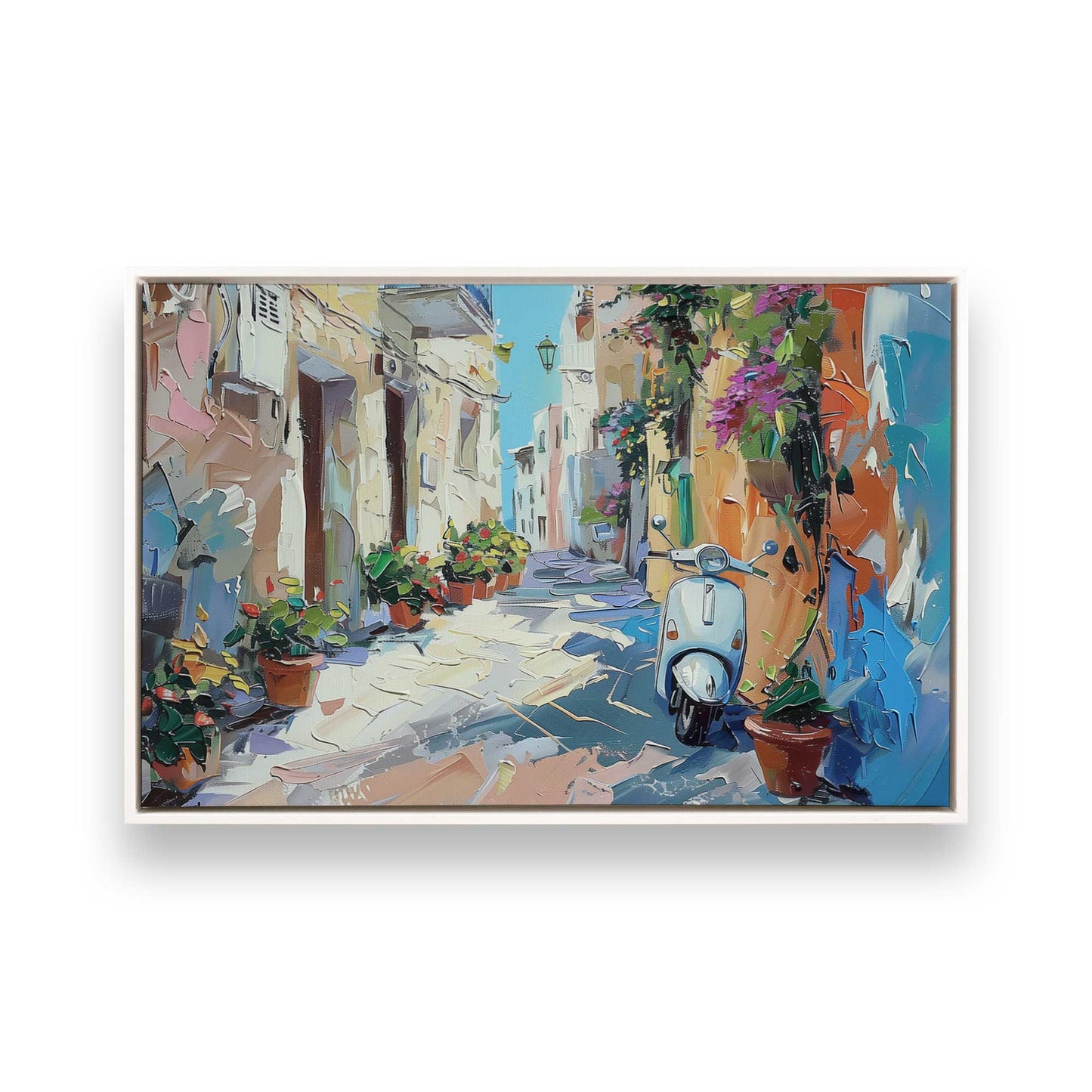 [Color:Opaque White], Picture of art in a White frame