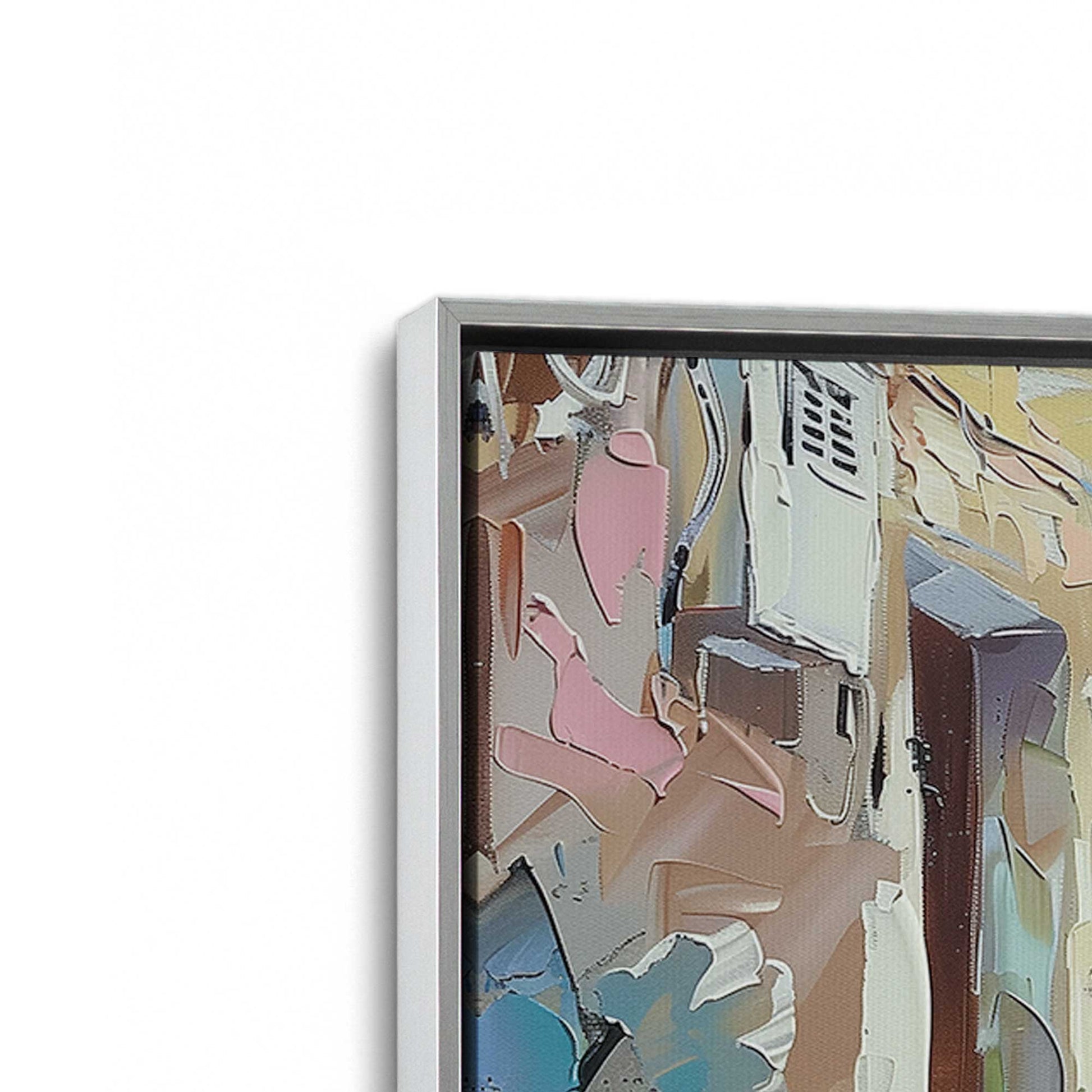 [Color:Polished Chrome], Picture of art in a Polished Chrome frame at an angle